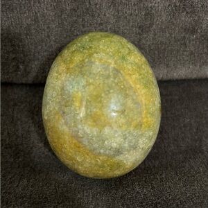 Ornamental Yellow and Green Stone Egg